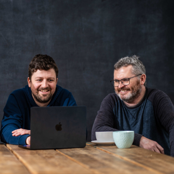 George and Andy in the Fluid studio